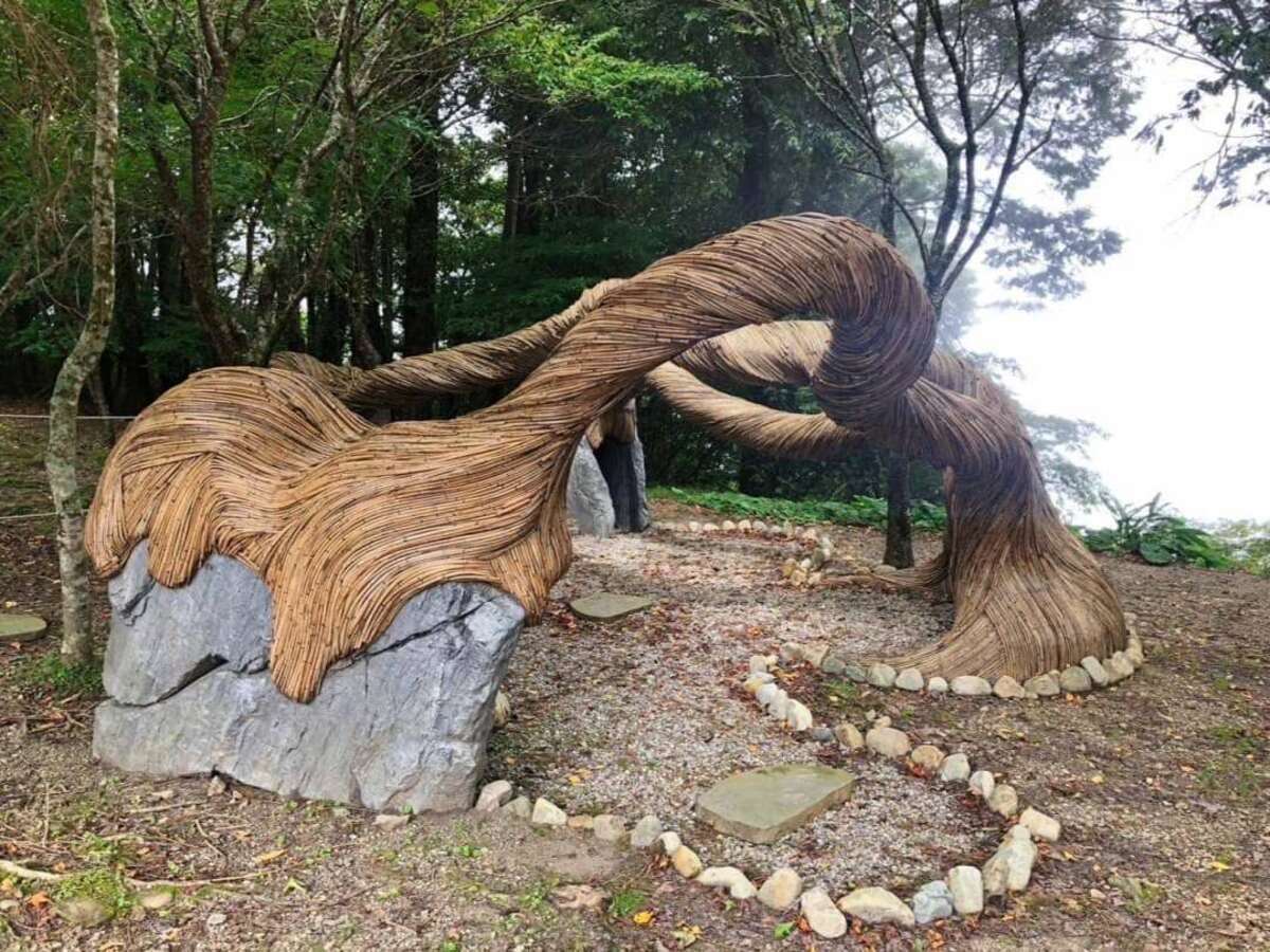 大雪山我和你的世界相連藝術作品。 圖：林業保育署／提供