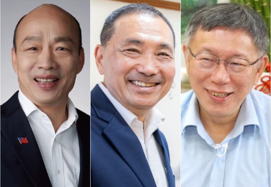 具網路民調顯示，67％ 的受訪者認為有韓國瑜的協助柯更願意合作 圖：FB／韓國瑜、侯友宜、柯文哲(從左至右)
