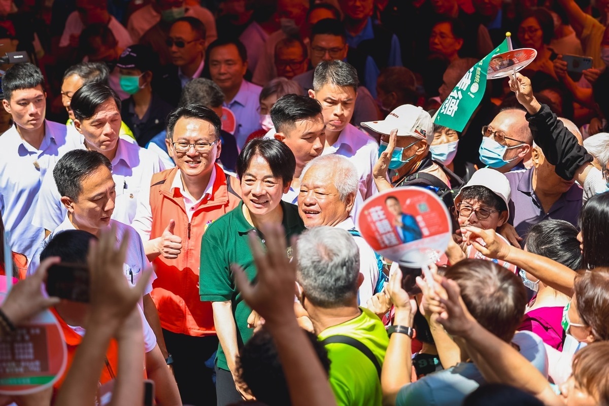 賴清德受到支持者熱情接待。 圖： 賴清德競辦/提供