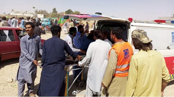 9 月 29 日巴基斯坦俾路支省默斯東（Mastung）發生的爆炸襲擊事件已造成至少 60 人死亡。 圖 : 翻攝自央視軍事