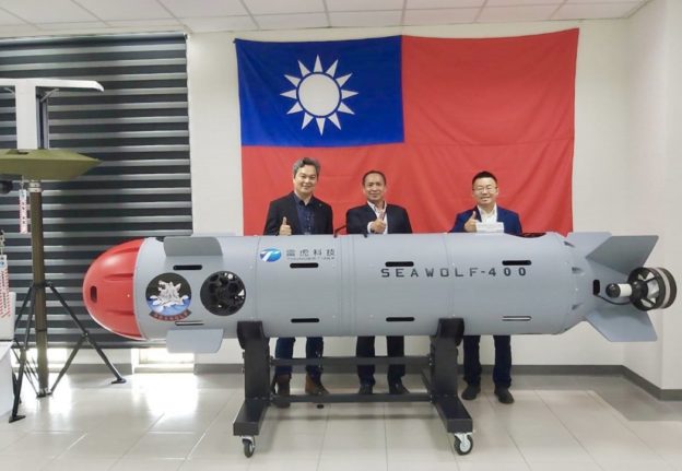 無人機大廠「雷虎科技」開發的新型水下無人載具原型機「海狼」。 圖：雷虎科技提供