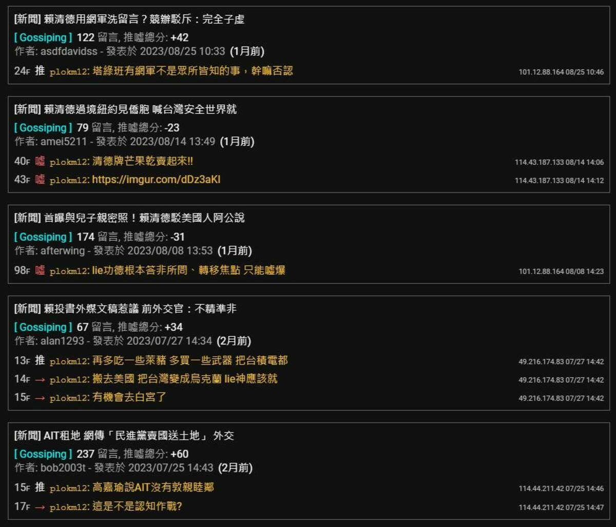四叉貓還Po出許哲賓在PTT留言的截圖。 圖：翻攝自劉宇臉書