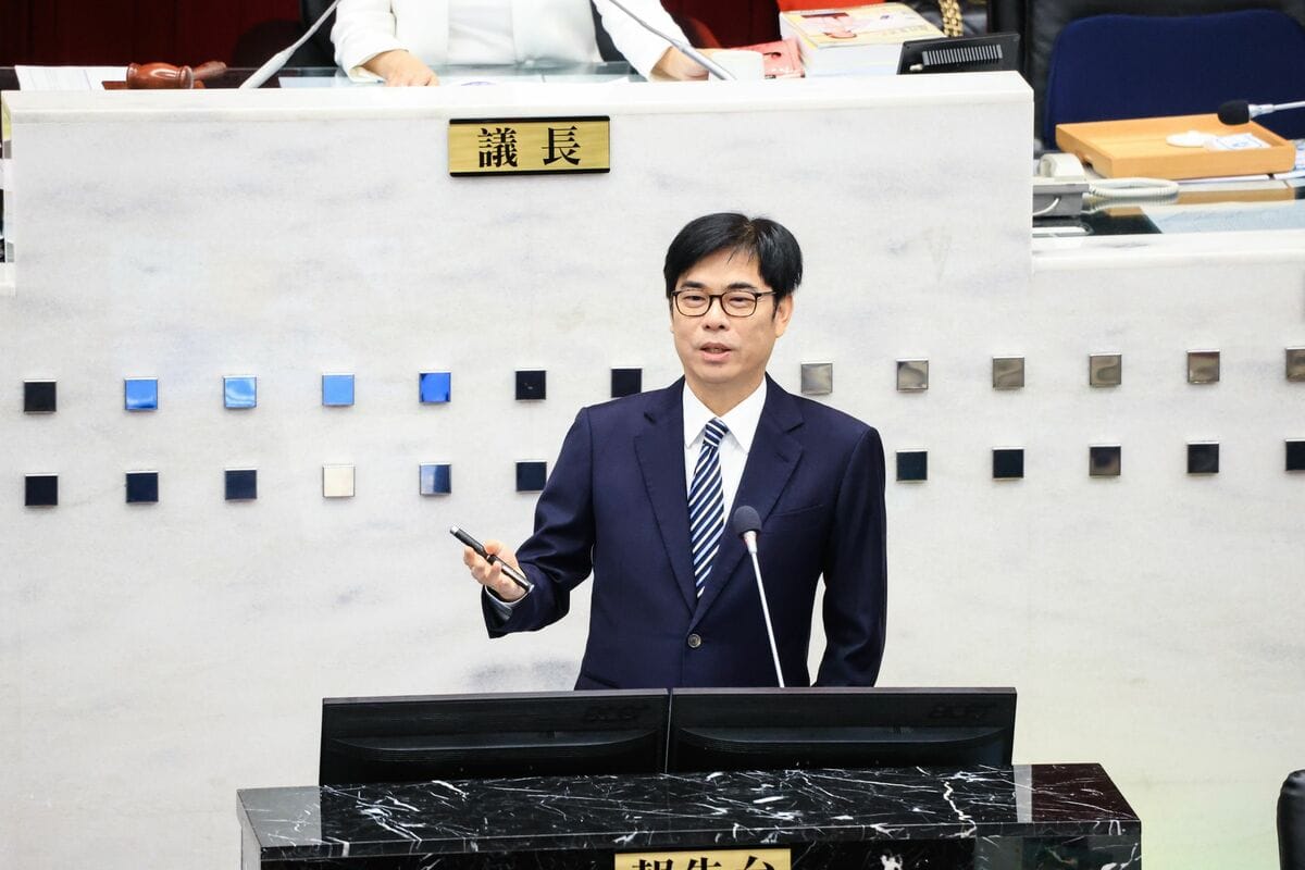 陳其邁赴議會進行市長施政報告。 圖：高雄市政府/提供（資料照）
