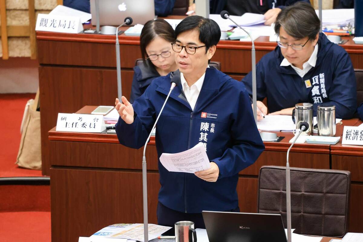 陳其邁宣示嚴格把關食安，將進口蛋流向不明的廠商送檢調。 圖：高雄市政府提供