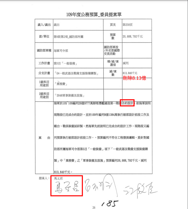 吳崢指出，2020年「合約設計」的最後一年，準備邁向建造時，馬文君又提案刪除全數設計預算8.1億。 圖：取自吳崢臉書