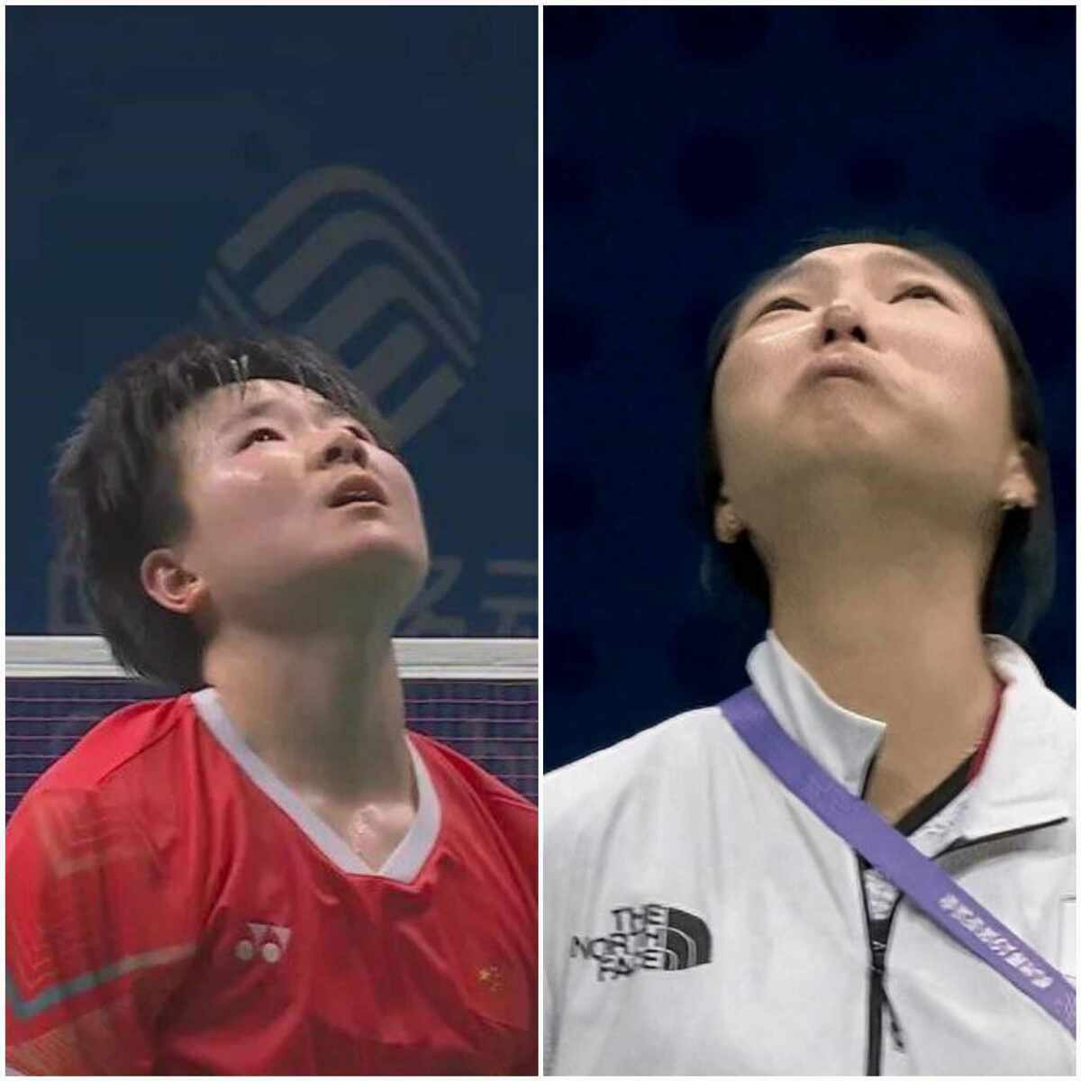 韓國選手金佳恩做出抬頭哭泣表情，卻遭到中國部分球迷和媒體的批評，認為這是在模仿何冰嬌賽後落淚的樣子。 圖 : 影片截圖