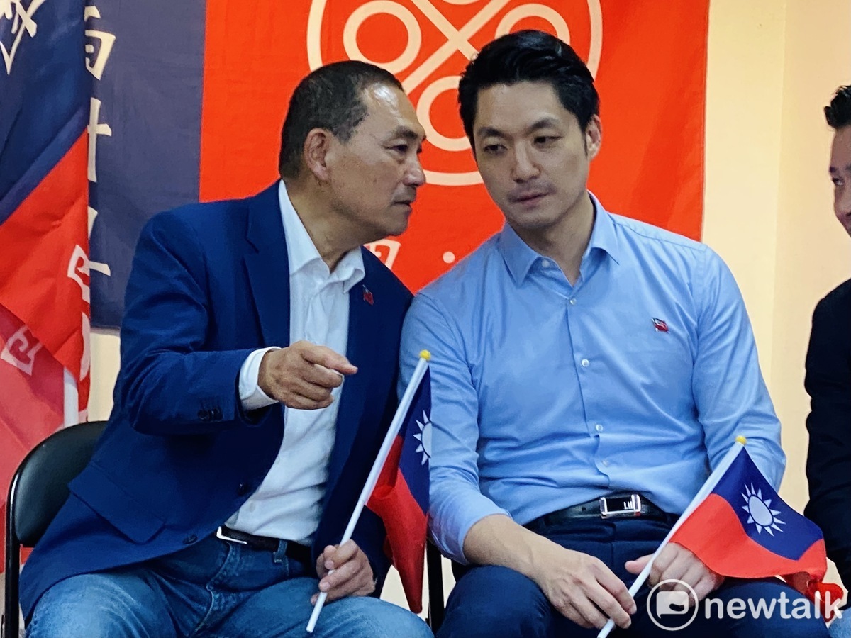國民黨總統參選人侯友宜（左）、台北市長蔣萬安（右）。 圖：周煊惠 / 攝