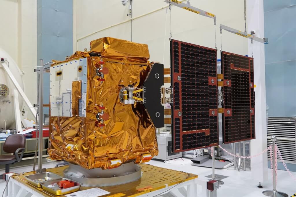 台灣首顆自製氣象衛星獵風者。 圖：翻攝國家太空中心臉書