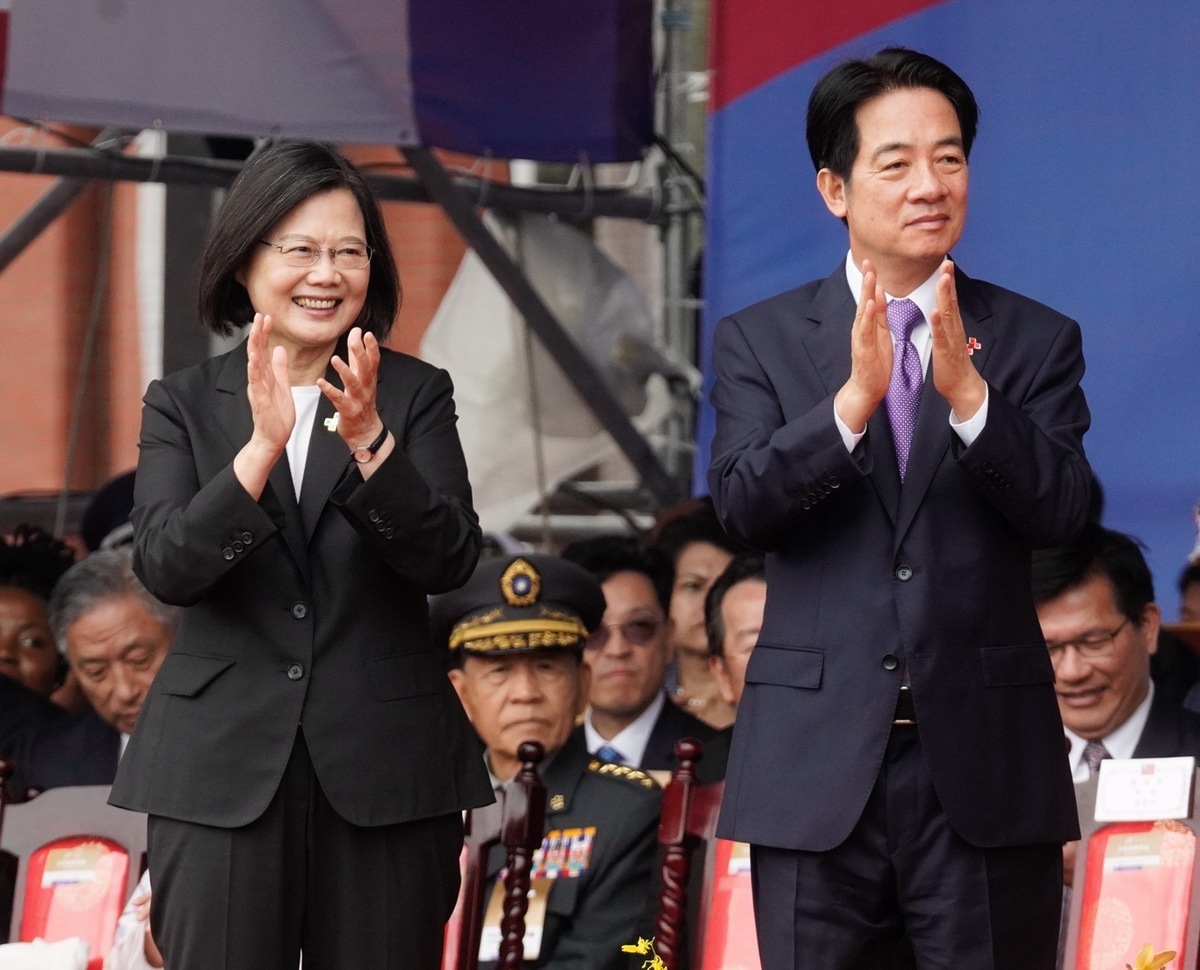 今（10）日是中華民國112週年國慶日，總統蔡英文在國慶演說時以「自信沉穩、國家前進 讓世界因台灣而更好」為主題發表談話。 圖：張良一/攝