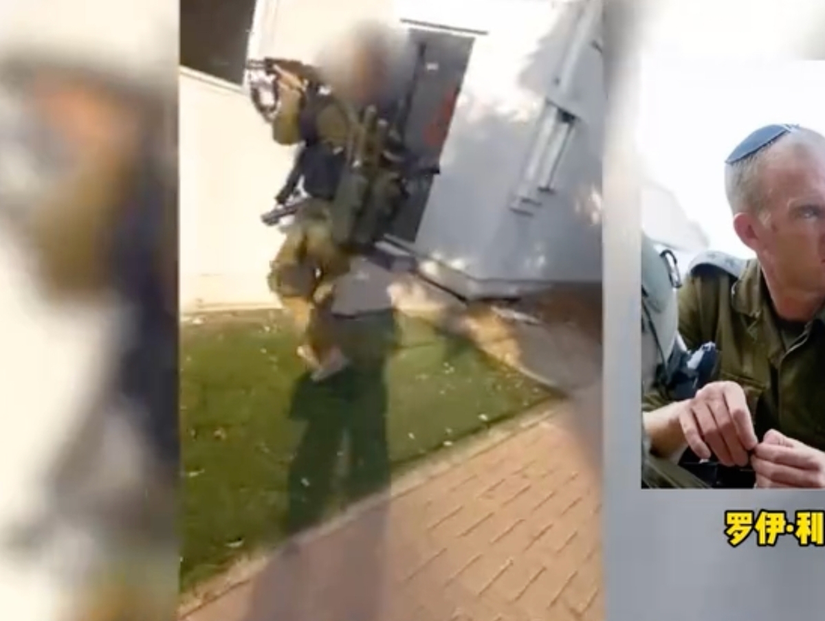 有消息指以色列國防軍加薩師一處軍營遭襲，中校營長更當場遭擊斃，畫面於社群上流傳。 圖：擷取自騰訊網
