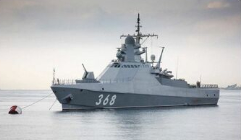 俄軍黑海艦隊巡邏艦「佩弗·德扎賓」號。 圖 : 翻攝自 X ( 前推特 ) 帳號 Visegrad