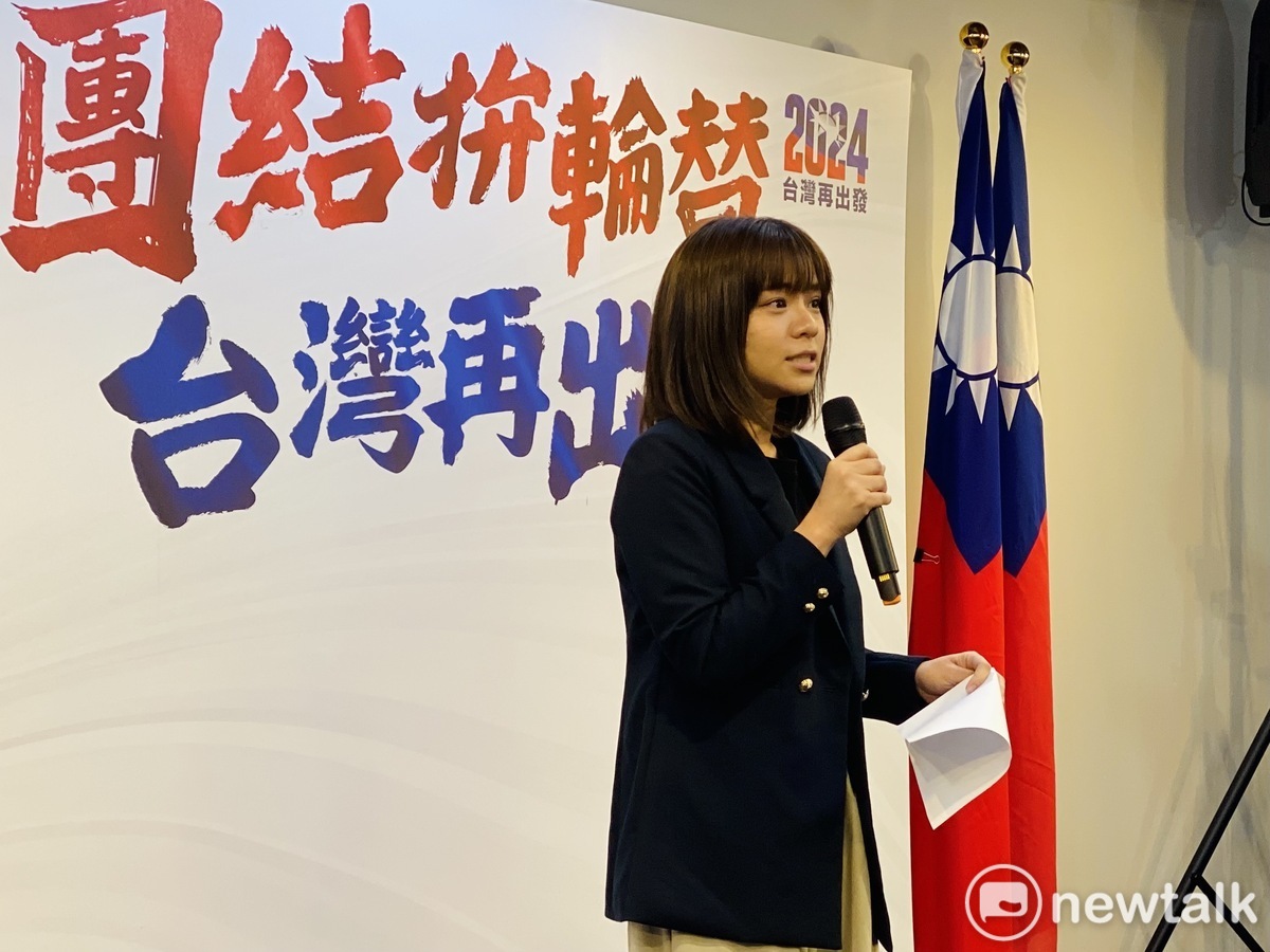 國民黨總統參選人侯友宜競選辦公室發言人李利貞。 圖：周煊惠 / 攝