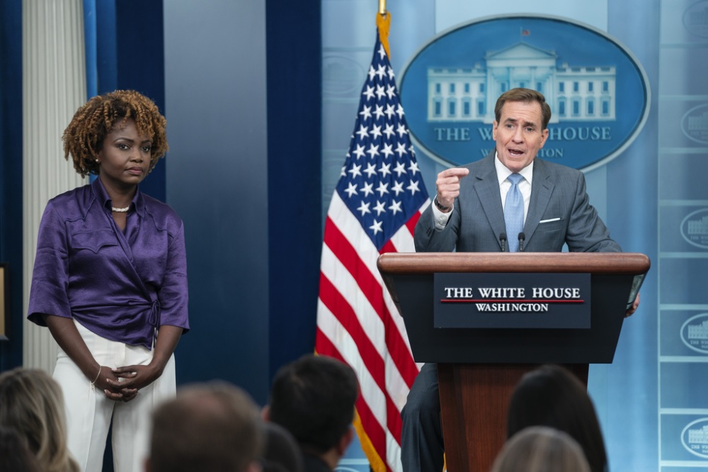 白宮國家安全會議發言人柯比（John Kirby）公開譴責北韓提供俄羅斯軍事裝備。 圖/達志影像（美聯社）
