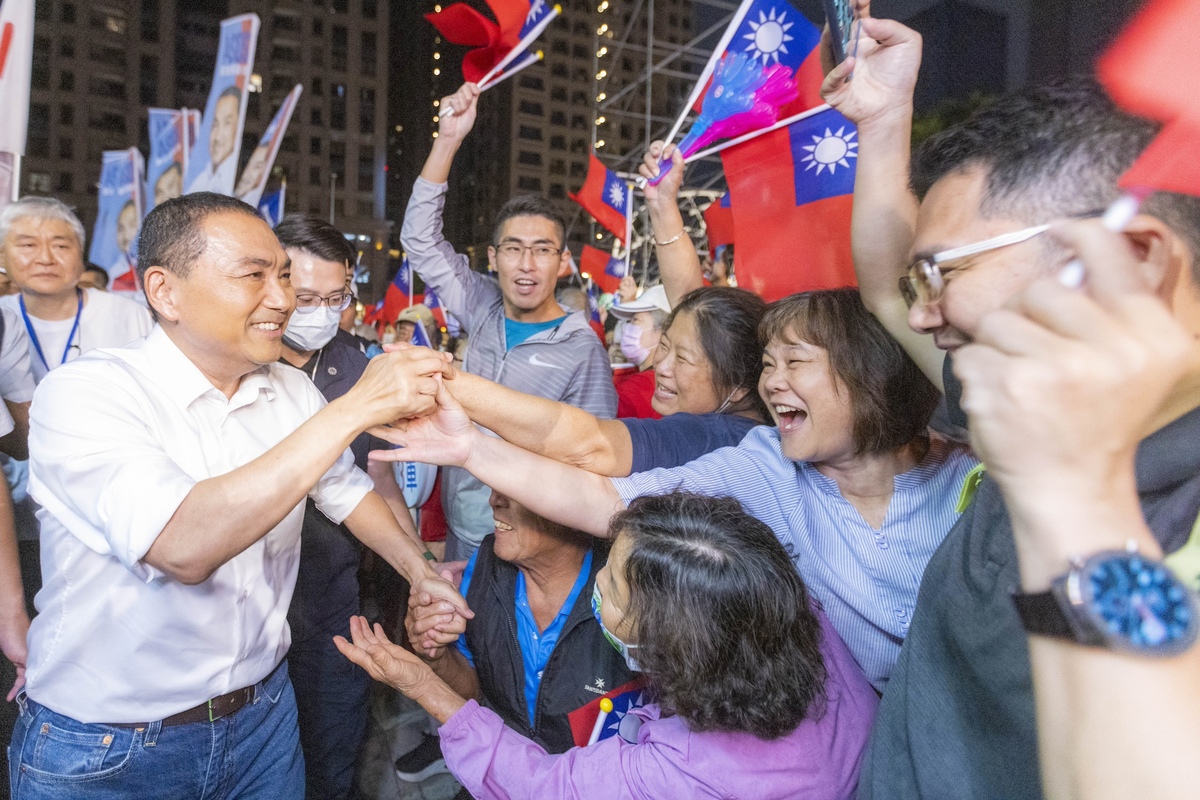 侯友宜全國首場競總成立造勢活動吸引逾5萬名支持者到場力挺。 圖：侯友宜競辦/提供