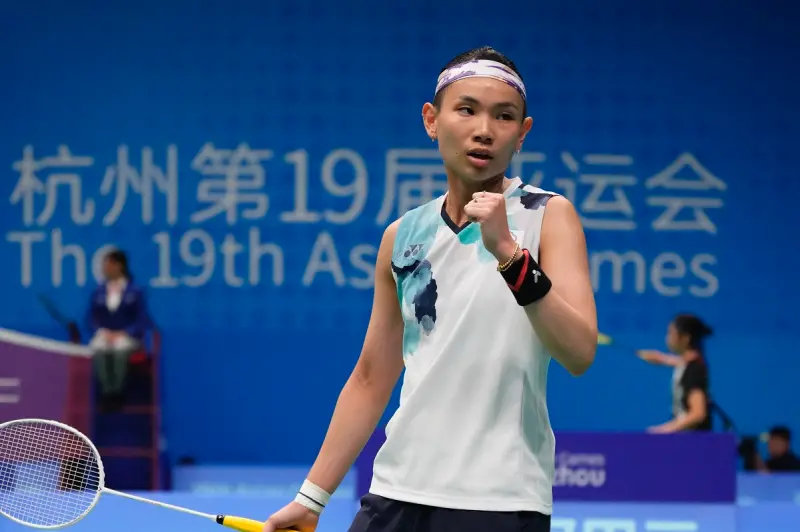丹麥羽球公開賽女單16強戰，台灣一姐戴資穎2:0擊敗泰國女將Busanan Ongbamrungphan，取得生涯500勝。 圖／中華奧會提供