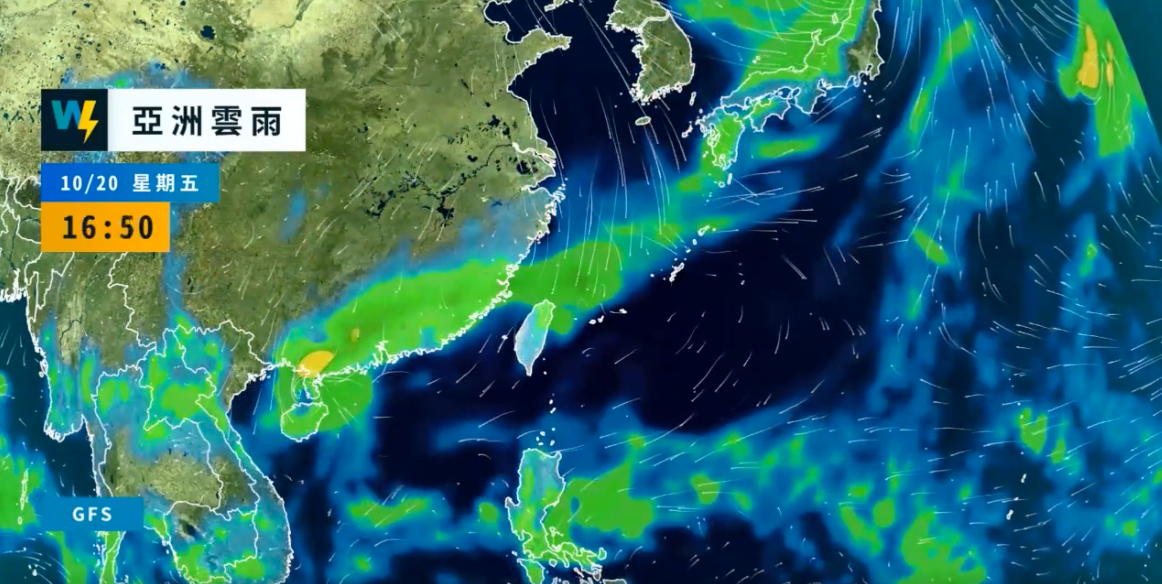今天到了晚間東北季風開始影響，氣溫將會受影響。 圖：翻攝自天氣風險公司臉書