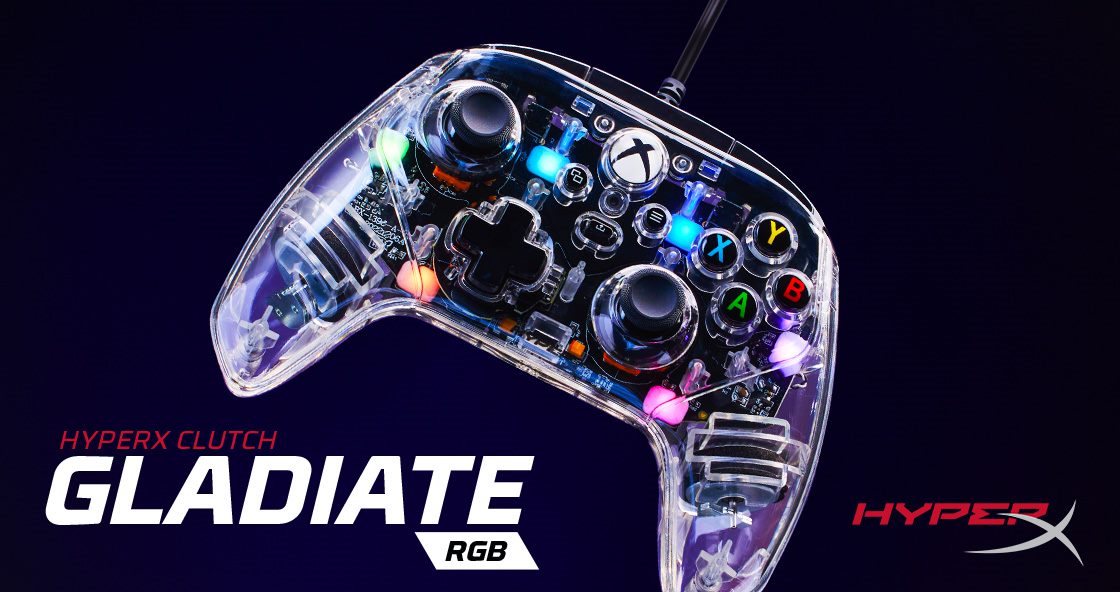 全透明設計HyperX Clutch Gladiate RGB 遊戲控制器同步上市 圖：HyperX /提供