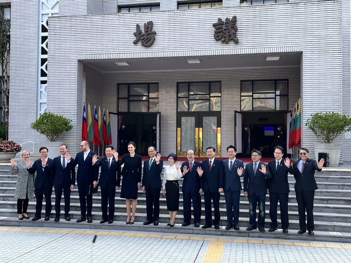 立陶宛國會議長希米利特今(24)日於立法院發表演說。 圖：金大鈞/攝。