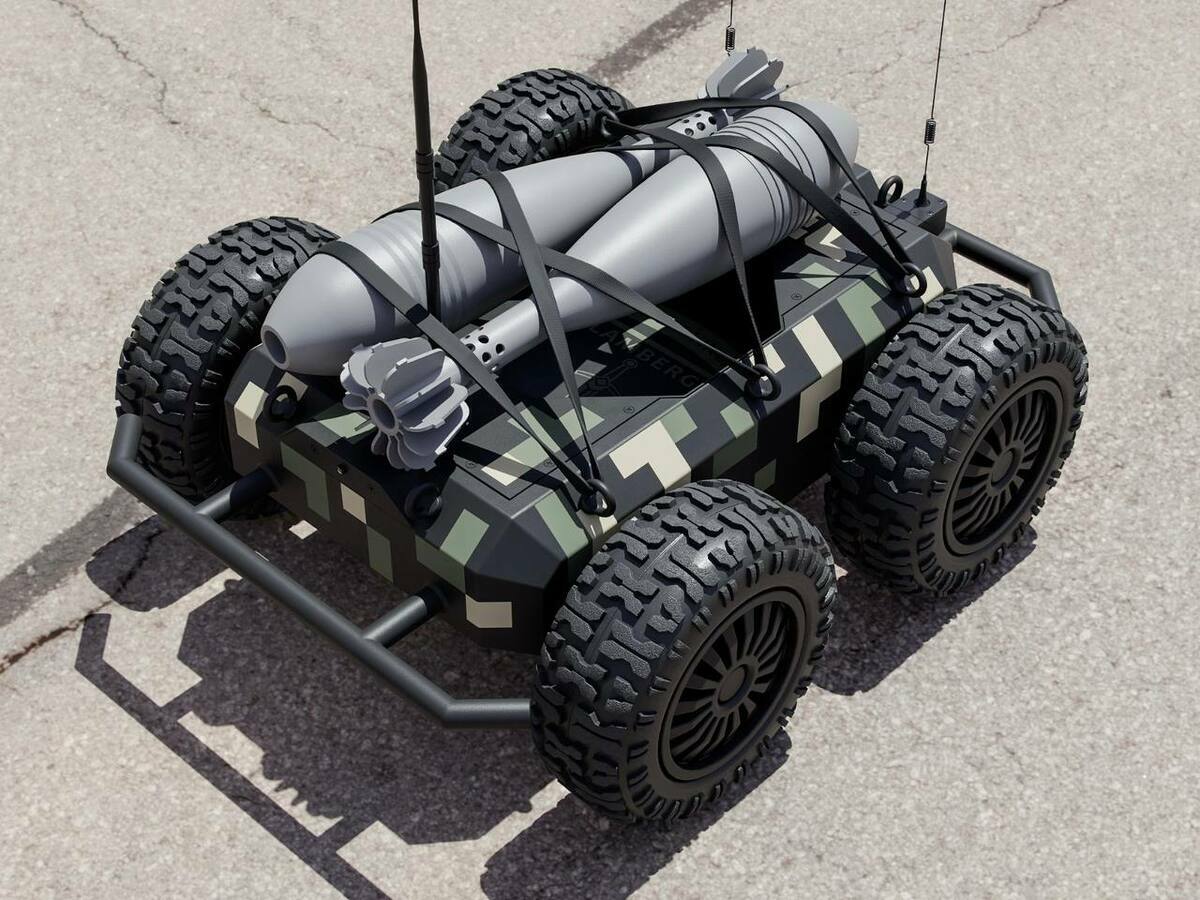 烏軍近期開發出一種「神風特攻隊」小型遙控車，用來對付俄軍。 圖：翻攝自 Mykhailo Fedorov X（前推特）帳號