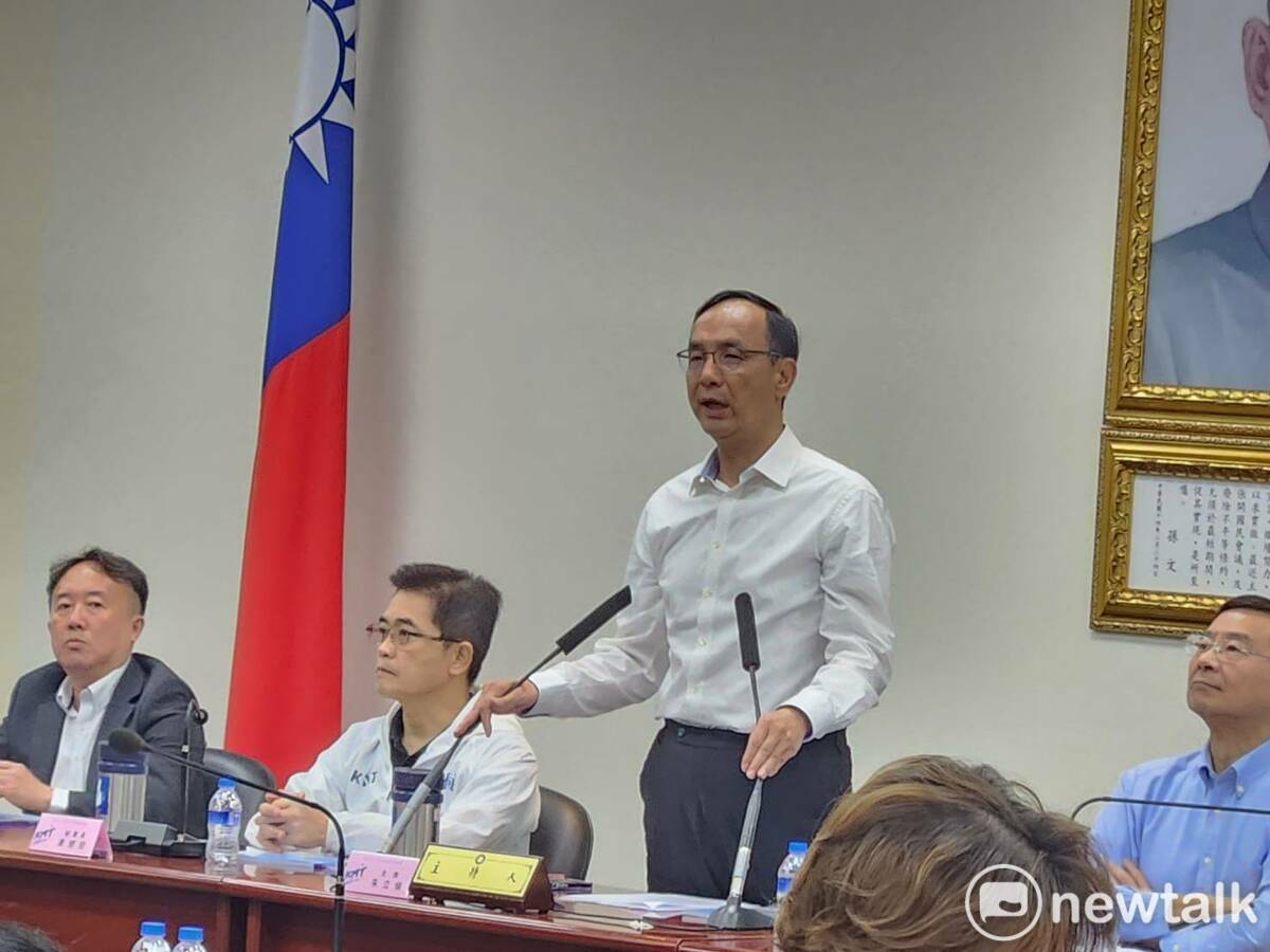 國民黨主席朱立倫透露，將與民眾黨有共同宣示。 圖：黃建豪/攝