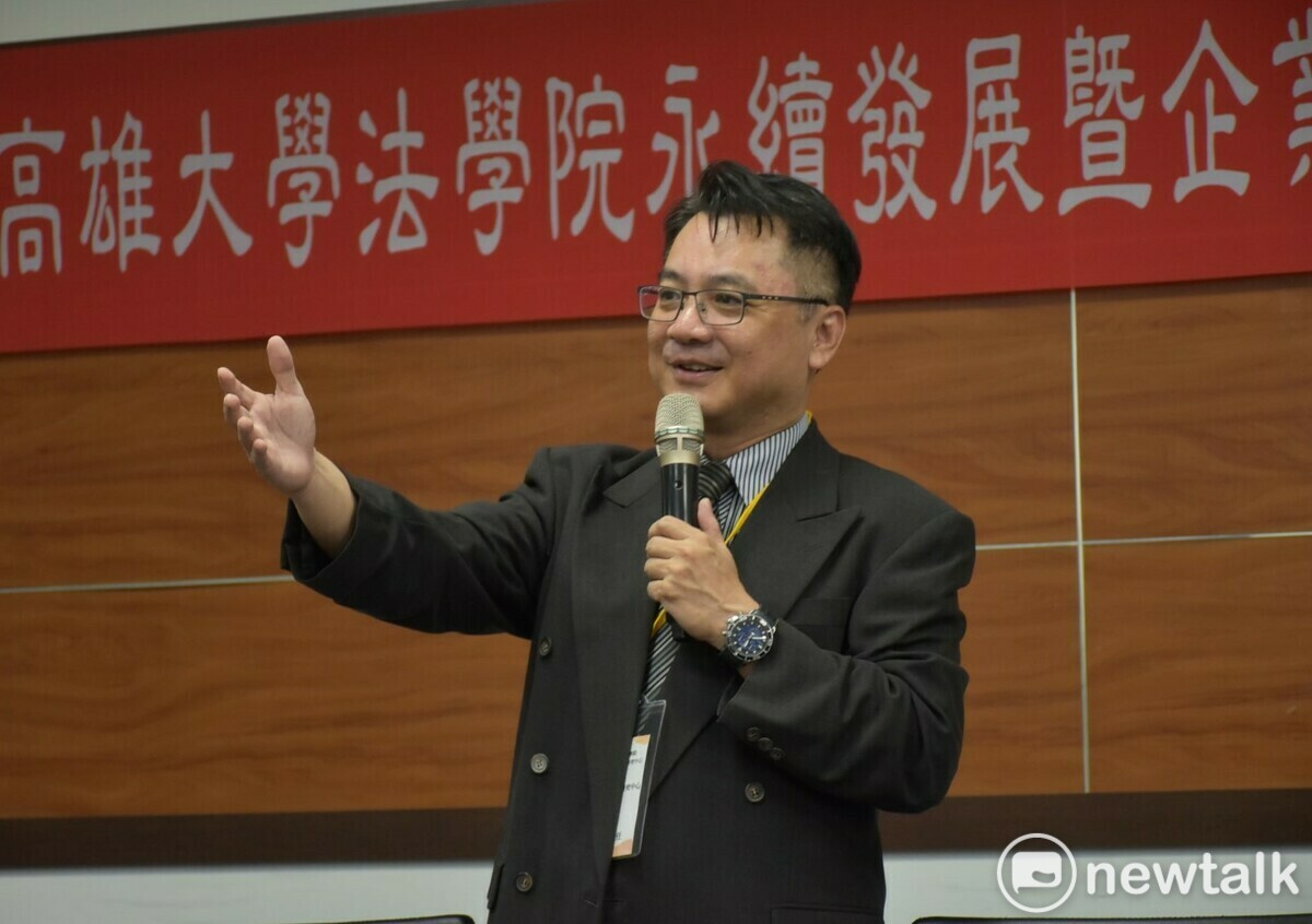 高雄大學法學院永續發展暨企業治理研究中心主任廖義銘。 圖：孫家銘攝