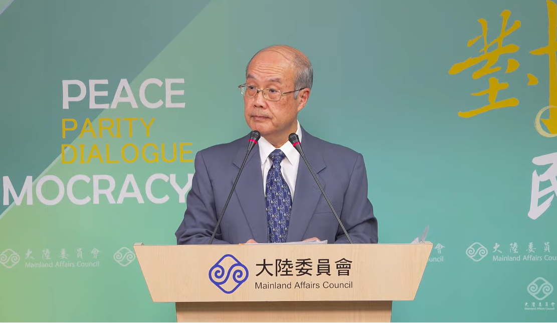陸委會副主委兼發言人詹志宏。 圖：擷自直播畫面