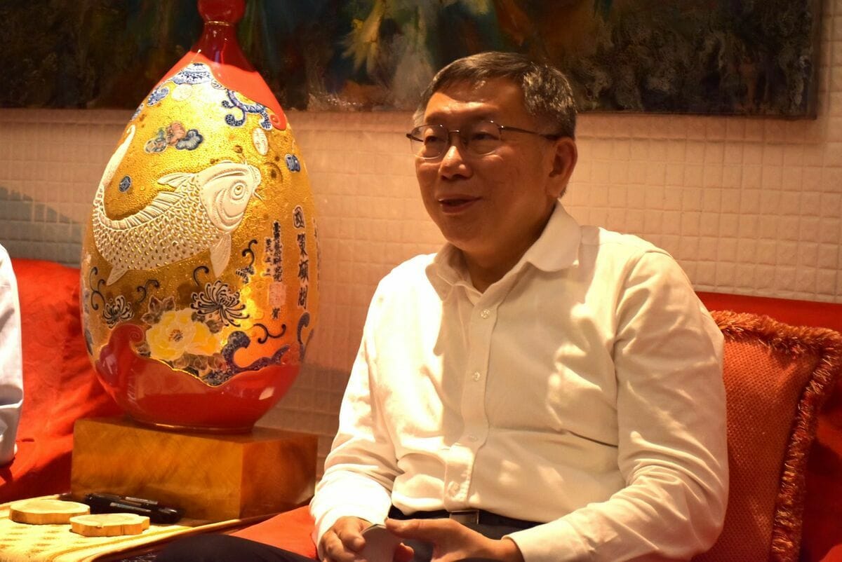 柯文哲認為藍白合還有時間。 圖：孫家銘攝
