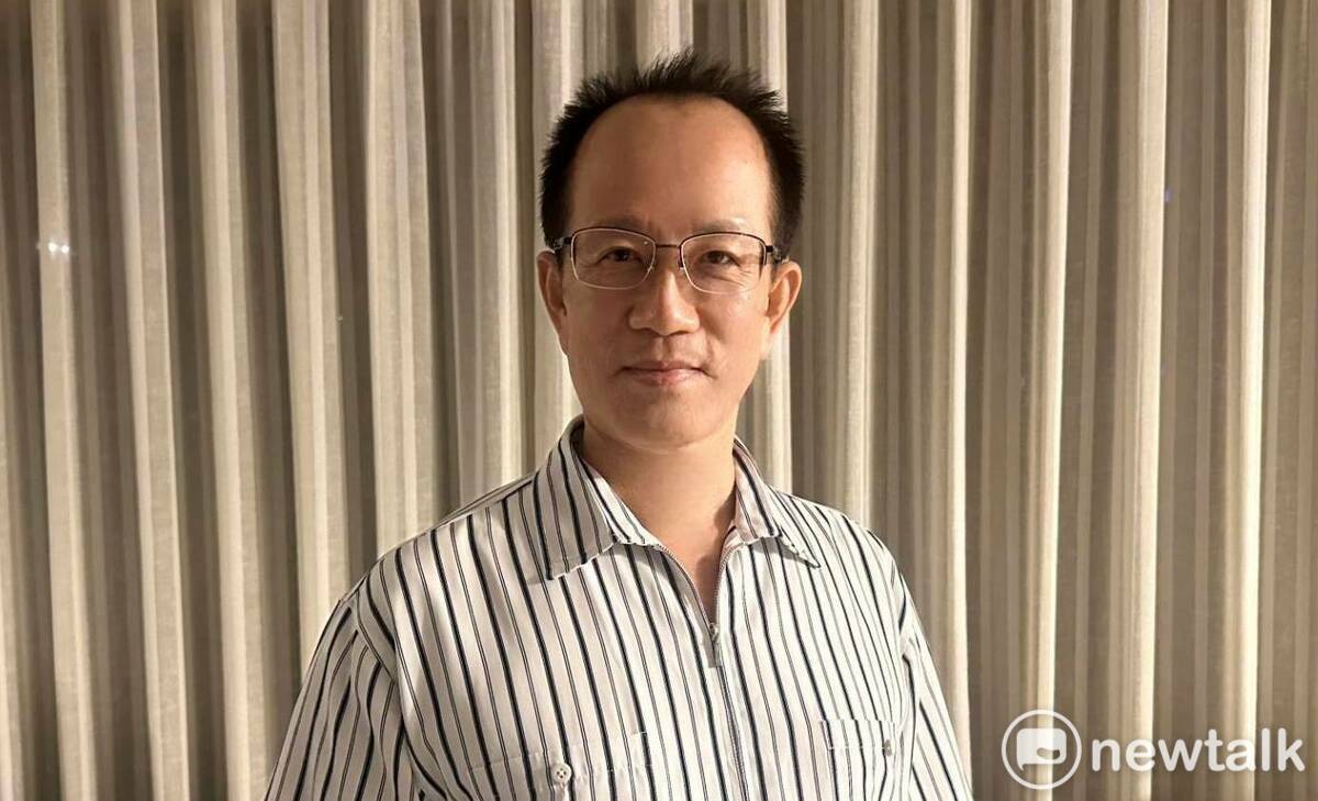 林富男分析柯文哲提出的新政治理念。 圖：孫家銘攝