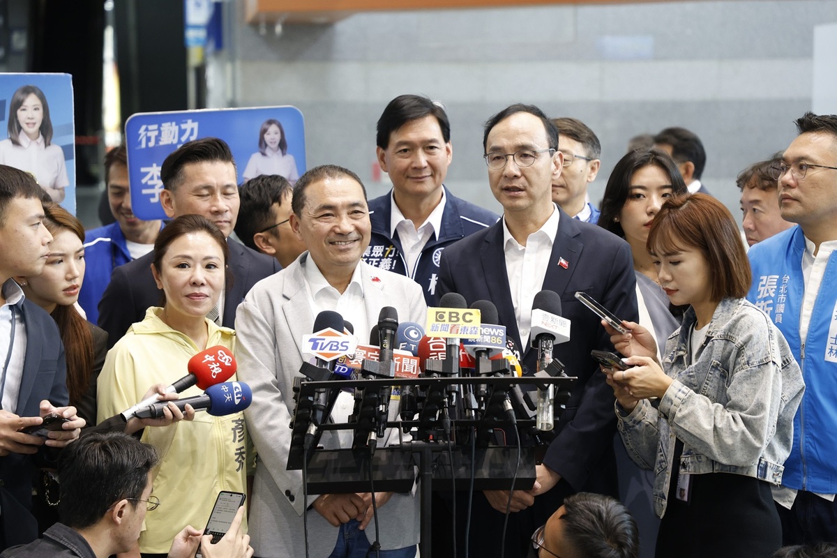 國民黨總統參選人侯友宜、國民黨主席朱立倫出席台灣觀光產業現在與未來聯誼餐會。 圖：國民黨文傳會/提供