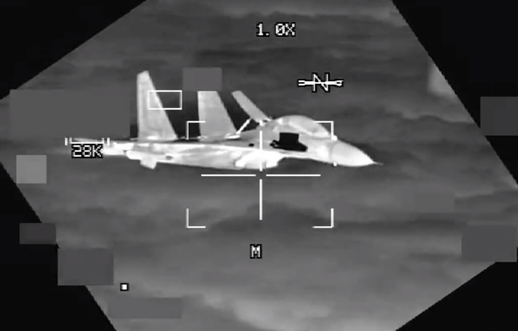 解放軍「殲-11」戰機。 圖：擷自「X」@INDOPACOM