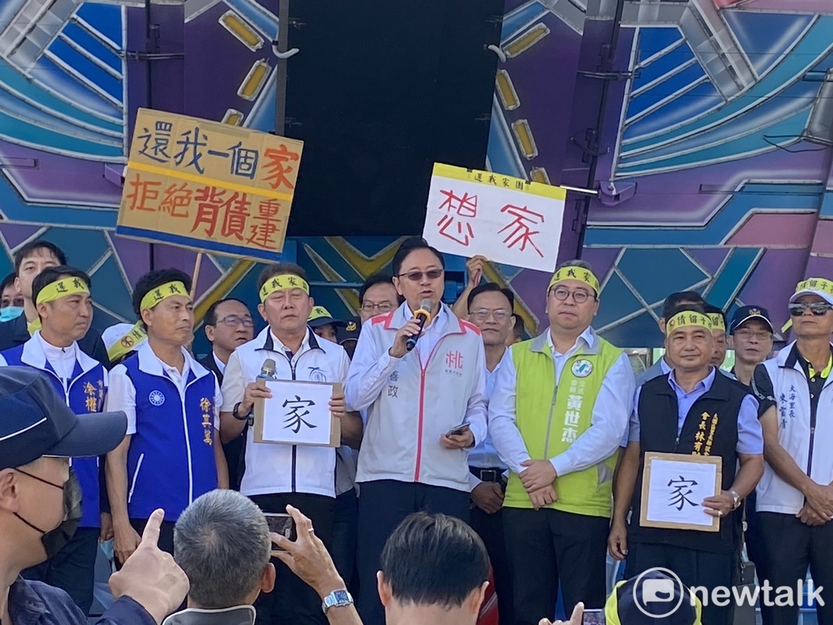 桃園市長張善政提5項承諾協助航空城拆遷戶居民重建安置。 圖：林昀真/攝