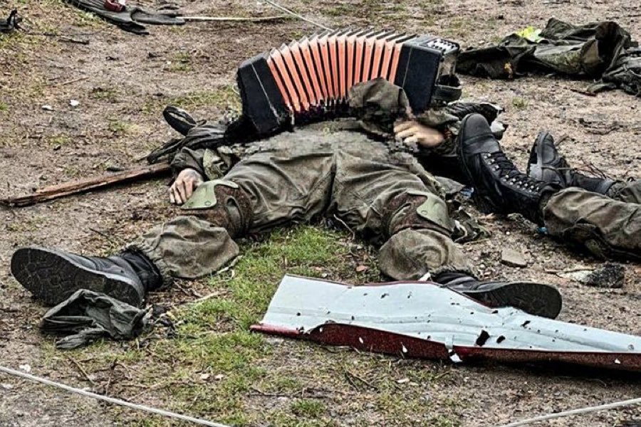 無數俄軍因俄羅斯總統普丁引發的戰爭而死亡。 圖：翻攝自 Glasnost Gone X（前推特）帳號