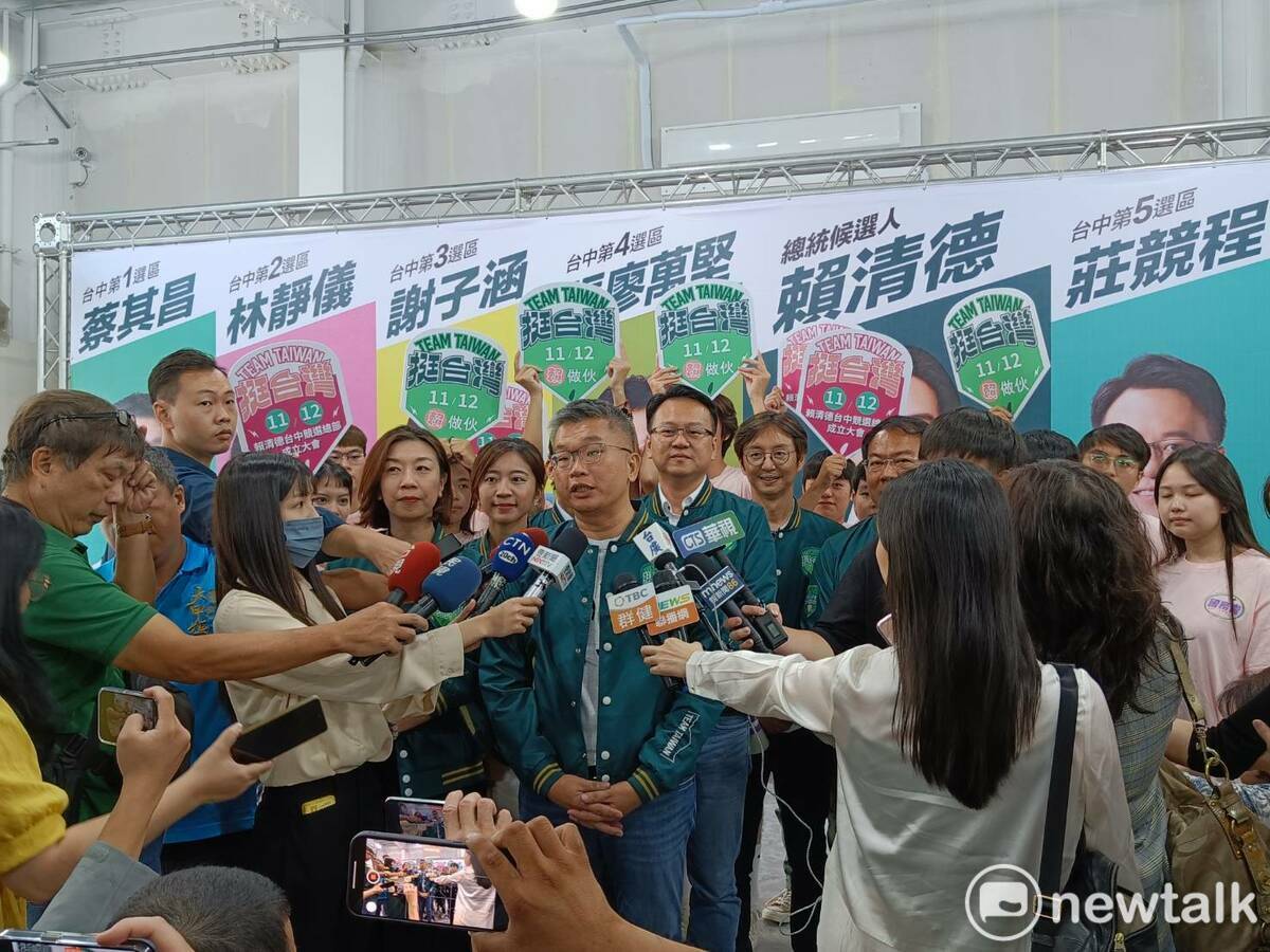 蔡其昌說，期待賴清德完封對手。 唐復年/攝