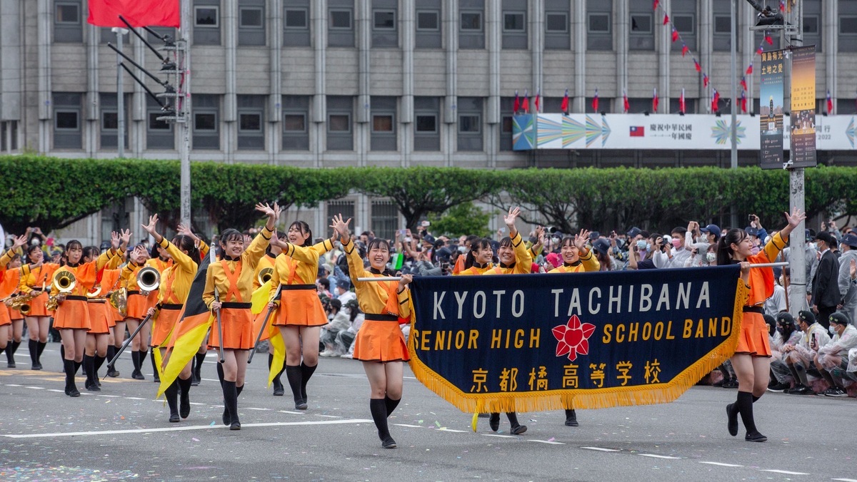 橘高校去年來台參與國慶大會主題表演。 圖：總統府/提供