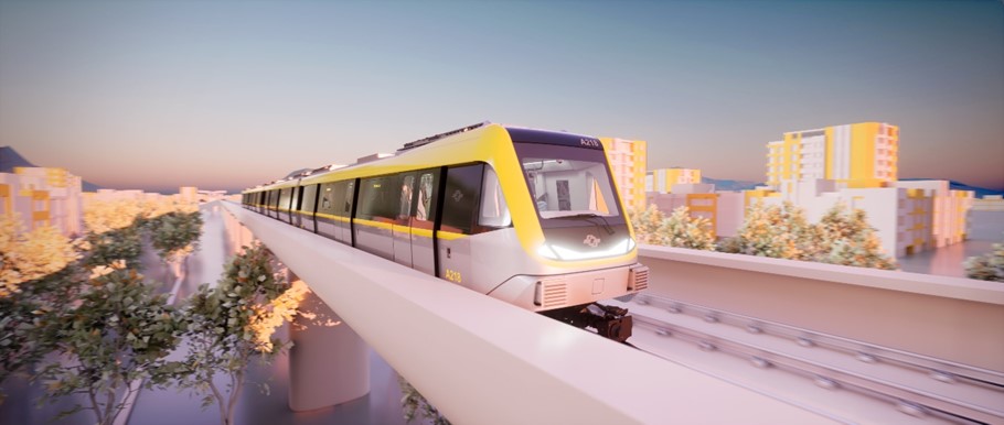北市捷運局今日正式公開南北環段電聯車的嶄新設計。 圖：台北市捷運局／提供