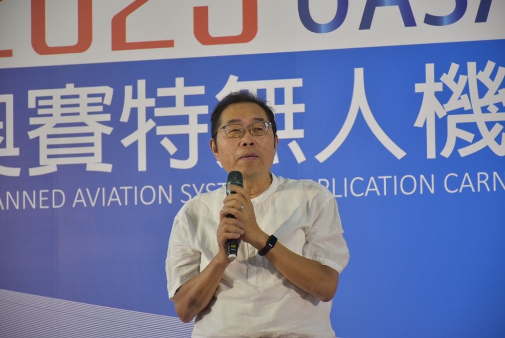 台灣無人機育才發展協會副理事長湯競恒。 圖：孫家銘攝