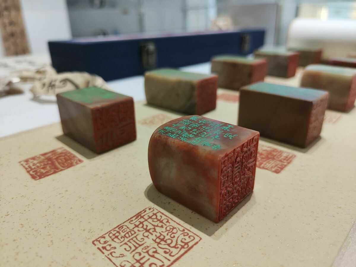 「懷抱觀古今」洪傳驊張振國雙個展展出作品之一。 圖：黃博郎／攝