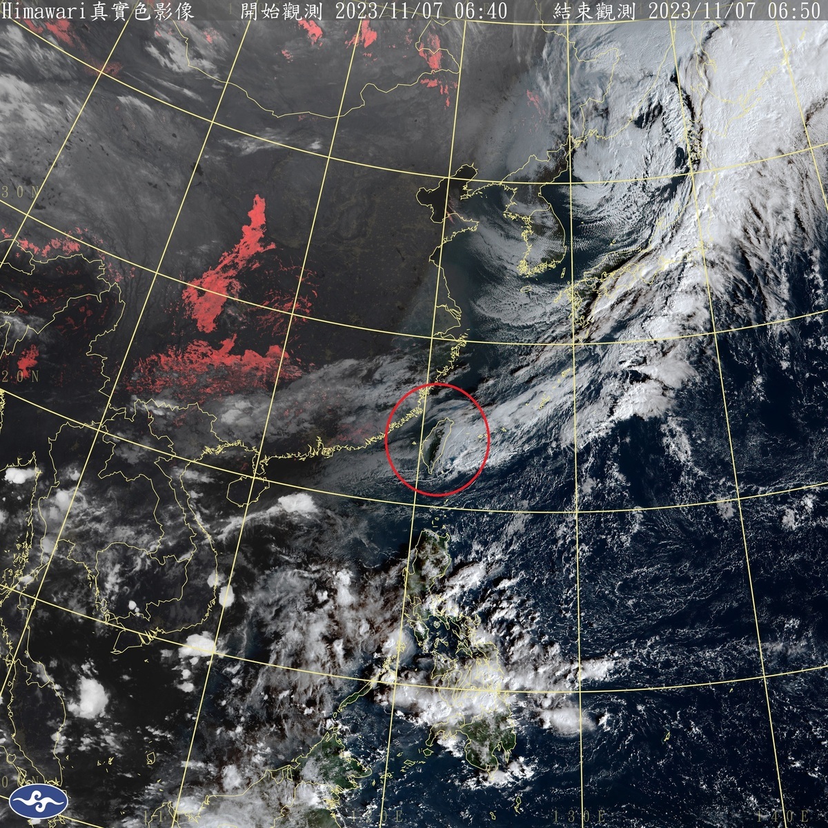 今天東半部地區受到東北季風影響，將有局部短暫雨，其他地區包括澎湖、金門、馬祖，還是多雲到晴的好天氣。 圖：中央氣象署／提供