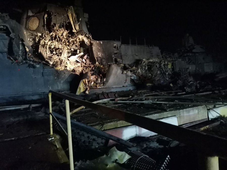 烏克蘭軍隊 4 日襲擊了俄軍位於克赤的一家造船廠，並以導彈擊中俄軍的「 22800 型導彈護衛艦『阿斯科爾德號』（Askold）」 翻攝自X帳號「@Osinttechnical」