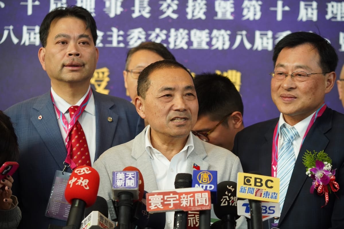 侯友宜批賴清德把兩岸事當兒戲。 圖：林昀真/攝