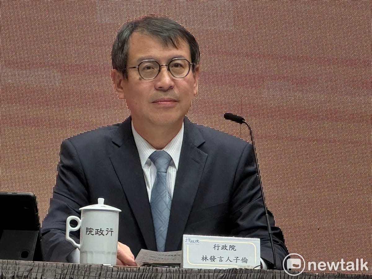行政院發言人林子倫。 圖：謝莉慧攝
