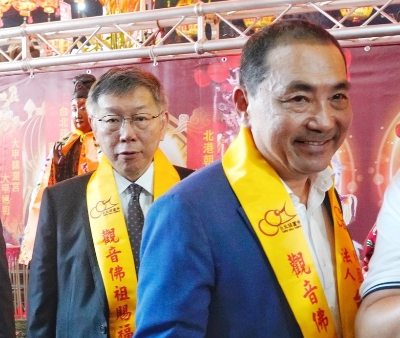 民眾黨總統參選人柯文哲與國民黨總統參選人侯友宜。 圖：張良一 / 攝（資料照）
