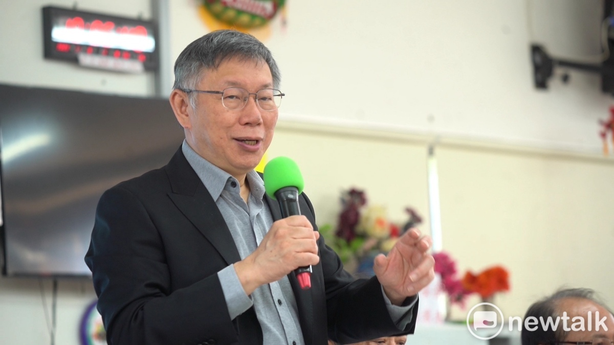 民眾黨總統參選人柯文哲今早受訪撇清爆粗口網路影片傳聞。 圖：林昀真/攝（資料照）