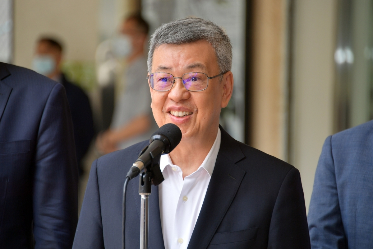 行政院長陳建仁今（10）日視察「用好房 做好事 租金補貼暨社會住宅包租代管房東客交流」活動前受訪。 圖：行政院提供