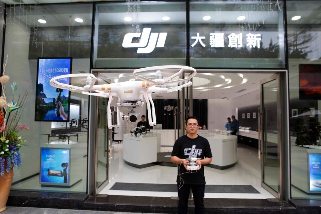 中國無人機製造商大疆因疑似軍援俄羅斯遭造制裁。 圖 : 達志影像/美聯社