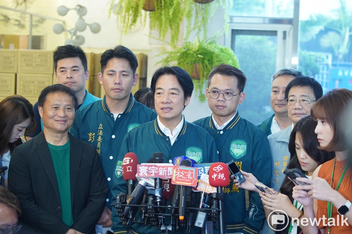 賴清德表示，自己是總統候選人中，最能守護中華民國台灣的國家利益， 圖：林昀真/攝