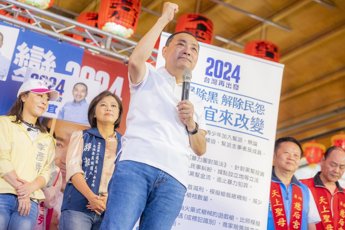 國民黨總統參選人侯友宜面對馬辦指聯繫不上金溥聰表達看法。 圖：侯友宜競辦/提供（資料照）