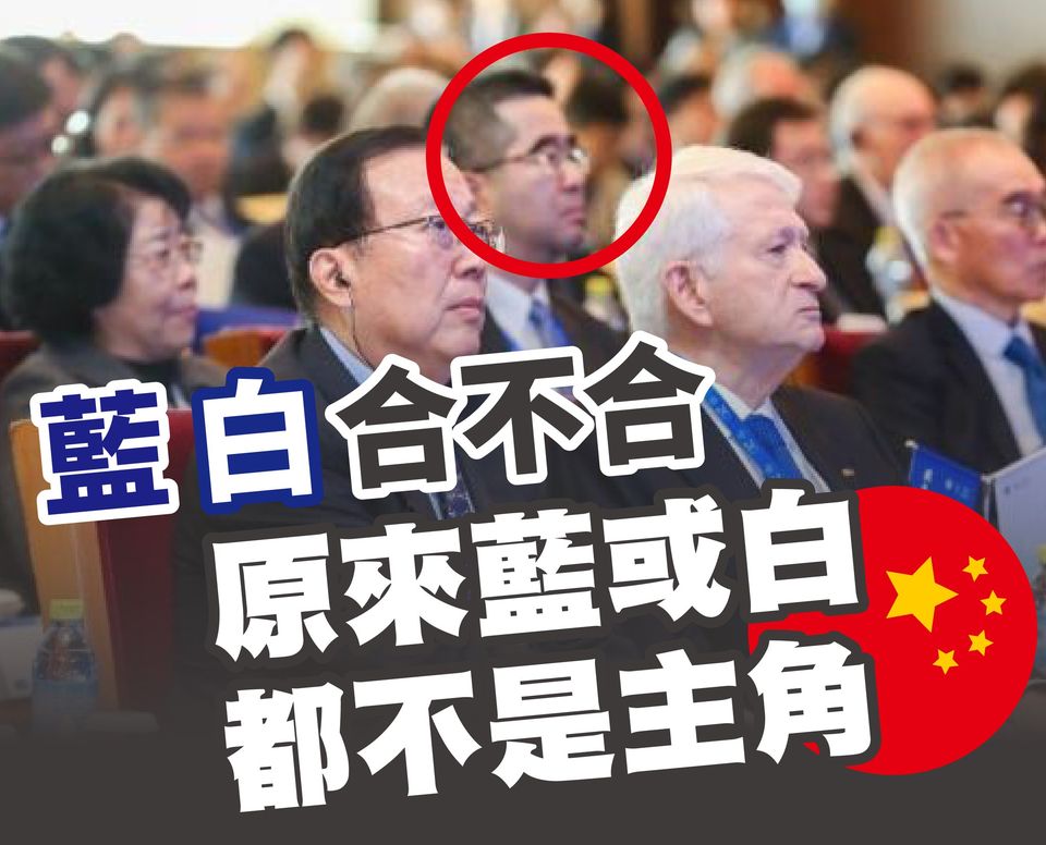 李柏毅稱藍或白都不是主角，頂多是中共的傀儡。 圖：翻攝李柏毅臉書
