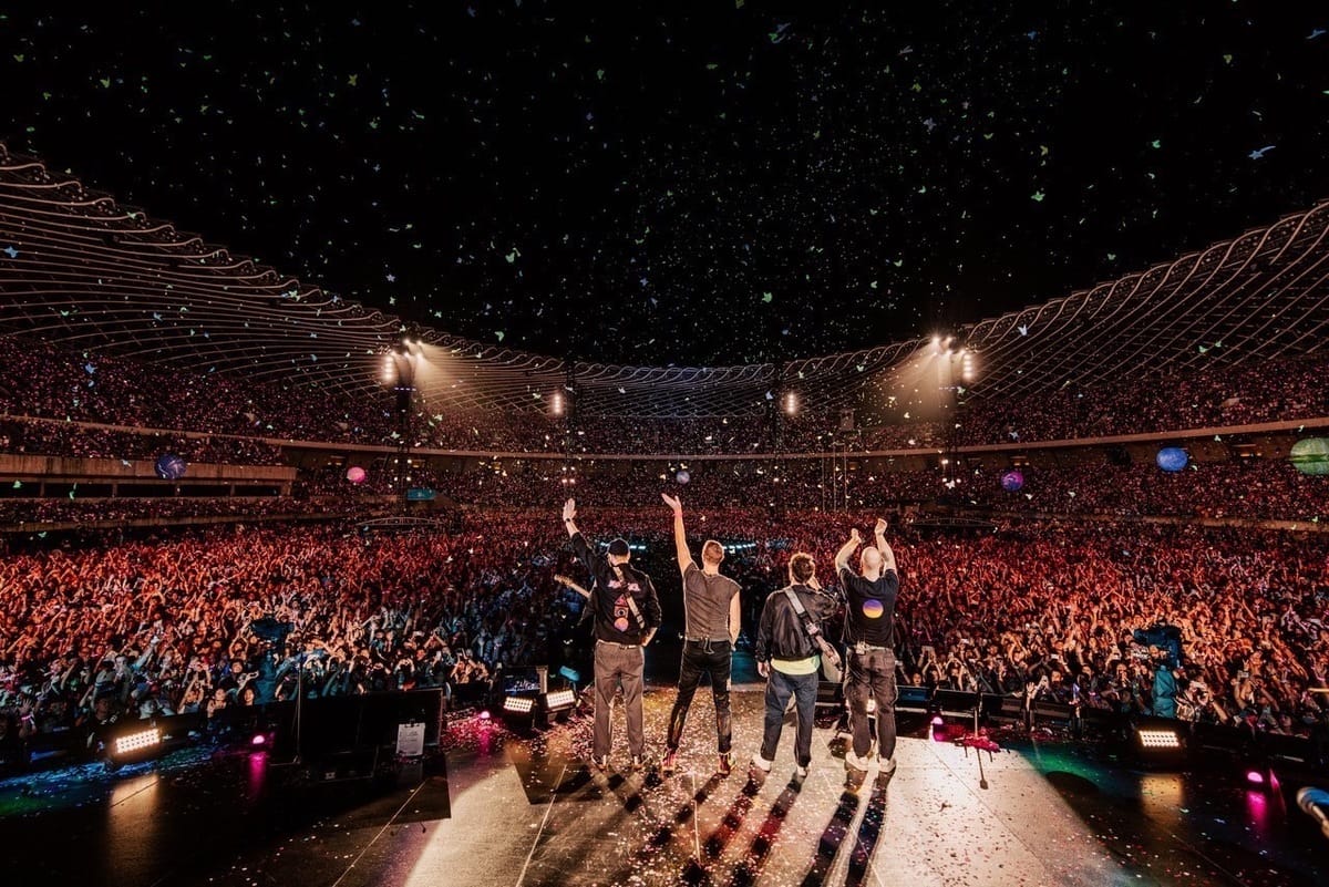 Coldplay兩場高雄演唱會創逾17萬人新高紀錄。 圖：高雄市運發局/提供