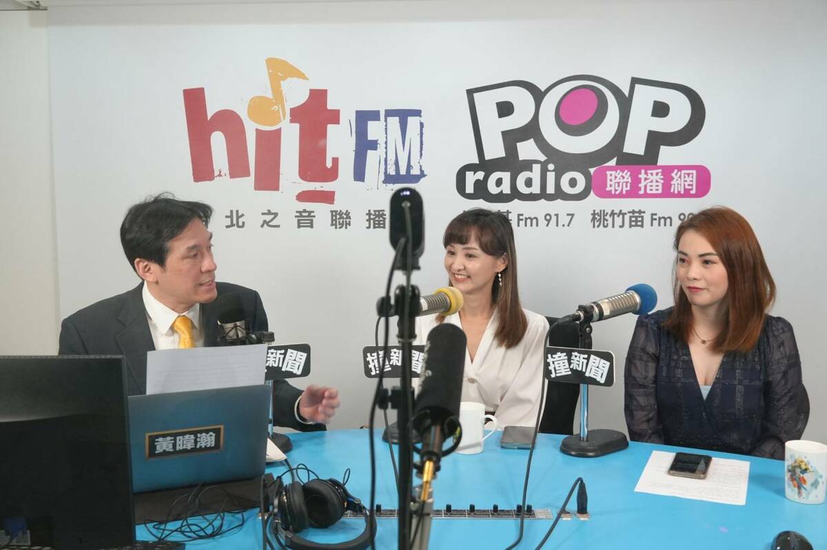 郭台銘競選辦公室發言人陳家頤、黃怡文接受《POP撞新聞》主持人黃暐瀚專訪。 圖：《POP撞新聞》/提供
